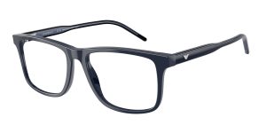 Emporio Armani EA3257F 6256 แว่นสายตาอะซิเตทน้ำเงินขัดเงา Square สำหรับผู้ชาย