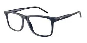 Emporio Armani EA3257F 6256 แว่นสายตาอะซิเตทน้ำเงินขัดเงา Square สำหรับผู้ชาย