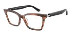 Emporio Armani EA3261U 6266 แว่นสายตาอะซิเตท Striped Brown Butterfly สำหรับผู้หญิง