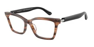 Emporio Armani EA3261U 6266 แว่นสายตาอะซิเตท Striped Brown Butterfly สำหรับผู้หญิง