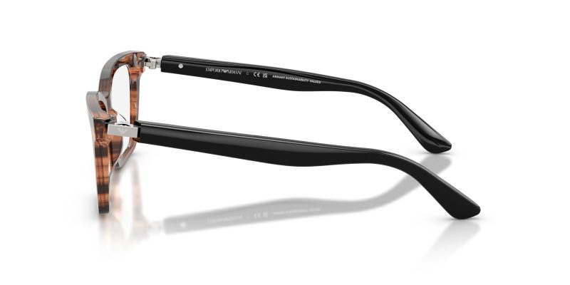 แว่นสายตา Emporio Armani EA3261U 6266 มุมข้าง Butterfly Striped Brown