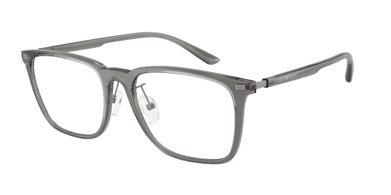 Emporio Armani EA3263D 6106 แว่นสายตากรอบฉีดเทาโปร่งใส Pillow Unisex Asian Fit