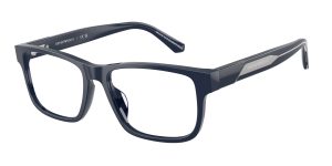 Emporio Armani EA3265U 6039 แว่นสายตาอะซิเตทน้ำเงิน Rectangle สำหรับผู้ชาย