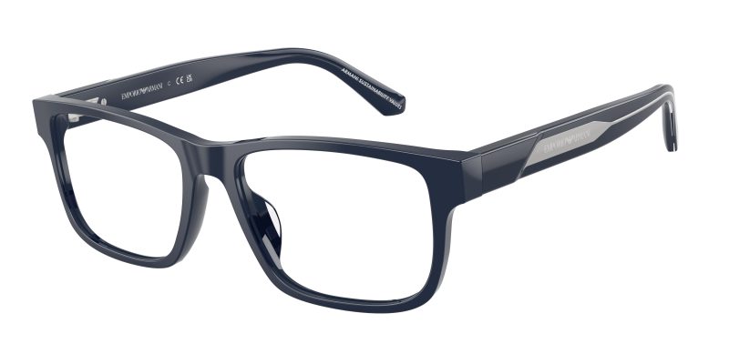 Emporio Armani EA3265U 6039 แว่นสายตาอะซิเตทน้ำเงิน Rectangle สำหรับผู้ชาย