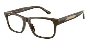Emporio Armani EA3265U 6307 แว่นสายตาอะซิเตทน้ำตาลขัดเงา Rectangle Unisex