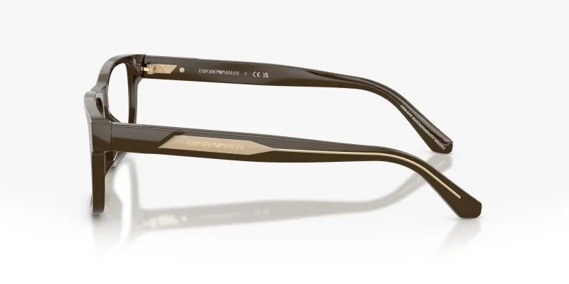 แว่นสายตา Emporio Armani EA3265U 6307 มุมข้าง Rectangle Brown