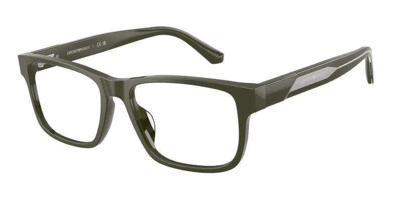 Emporio Armani EA3265U 6321 แว่นสายตาอะซิเตทเขียวประกาย Rectangle สำหรับผู้ชาย Emporio Armani EA3265U 6321 แว่นสายตาอะซิเตทเขียวประกาย Rectangle สำหรับผู้ชาย