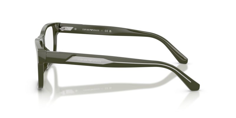 แว่นสายตา Emporio Armani EA3265U 6321 มุมข้าง Rectangle ขาทูโทน Green Crystal