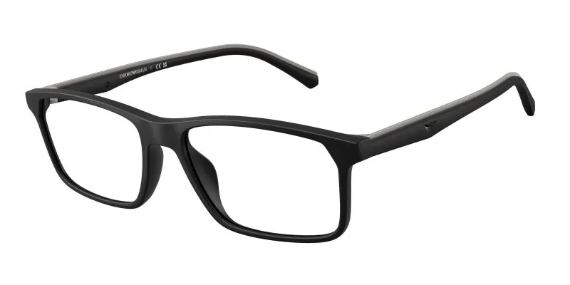 Emporio Armani EA3266U 5001 แว่นสายตากรอบฉีดดำด้านทรงหมอน สำหรับผู้ชาย Emporio Armani EA3266U 5001 แว่นสายตากรอบฉีดดำด้านทรงหมอน สำหรับผู้ชาย