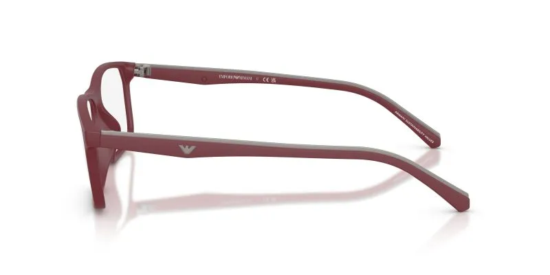 แว่นสายตา Emporio Armani EA3266U 5261 มุมข้าง Pillow Matte Bordeaux
