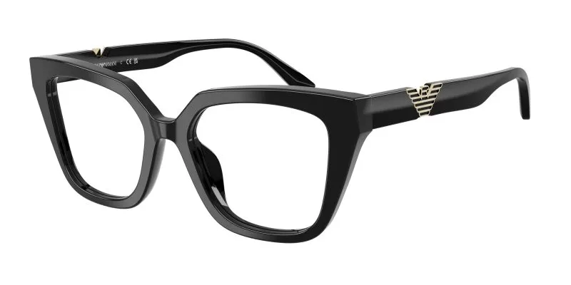 Emporio Armani EA3267U 5017 แว่นสายตาอะซิเตทดำขัดเงา Cat-Eye สำหรับผู้หญิง Emporio Armani EA3267U 5017 แว่นสายตาอะซิเตทดำขัดเงา Cat-Eye สำหรับผู้หญิง