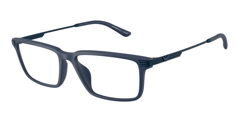 Emporio Armani EA3268U 6185 แว่นสายตากรอบฉีดน้ำเงินด้าน Rectangle Unisex