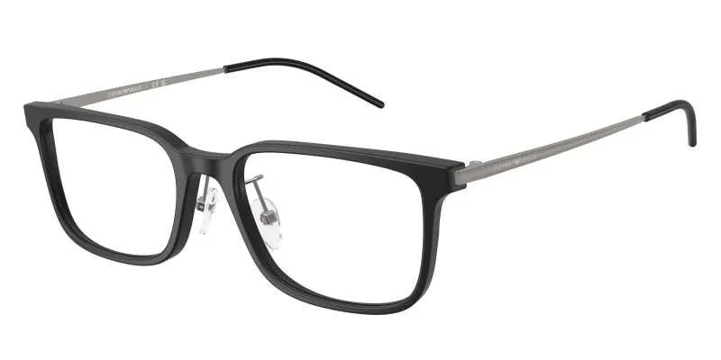 Emporio Armani EA3275D 5001 แว่นสายตาอะซิเตทดำด้าน Rectangle XXL Asian Fit สำหรับผู้ชาย