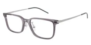 Emporio Armani EA3275D 5029 แว่นสายตาอะซิเตทเทาโปร่งใส Rectangle XXL Asian Fit สำหรับผู้ชาย