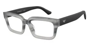 Emporio Armani EA3277U 6367 แว่นสายตาอะซิเตท Striped Havana Grey Rectangle Unisex