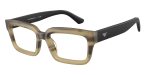 Emporio Armani EA3277U 6369 แว่นสายตาอะซิเตท Striped Havana Green Rectangle Unisex