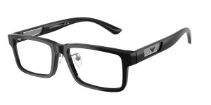 Emporio Armani EA3278F 5017 แว่นสายตาอะซิเตทดำขัดเงา Rectangle สำหรับผู้ชาย