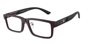 Emporio Armani EA3278F 6371 แว่นสายตาอะซิเตทพลัมด้าน Rectangle สำหรับผู้ชาย