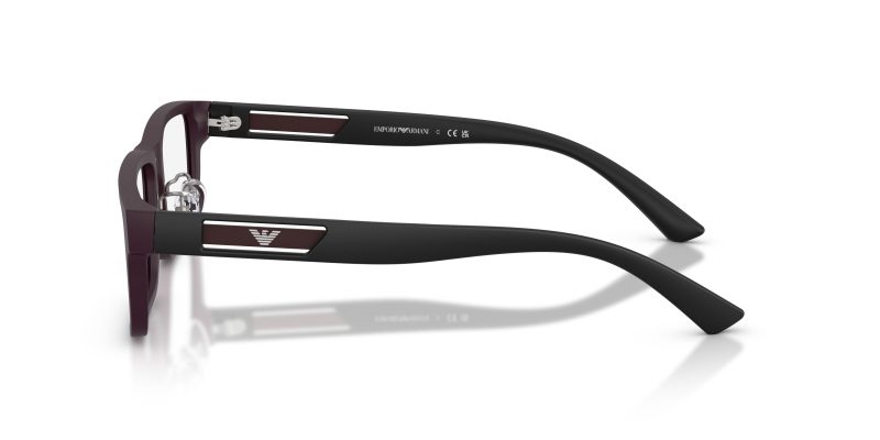 แว่นสายตา Emporio Armani EA3278F 6371 มุมข้าง Rectangle Matte Plum