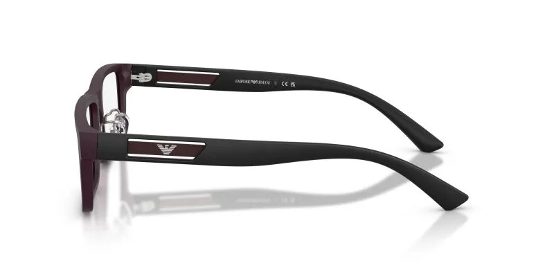 แว่นสายตา Emporio Armani EA3278F 6371 มุมข้าง Rectangle Matte Plum