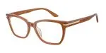 Emporio Armani EA3282BU 6376 แว่นสายตาอะซิเตท Tobacco Cat-Eye สำหรับผู้หญิง