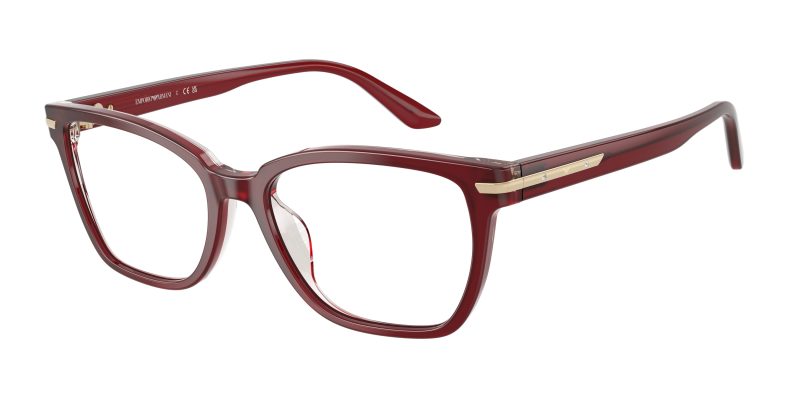 Emporio Armani EA3282BU 6377 แว่นสายตาอะซิเตทบอร์โดประกาย Cat-Eye สำหรับผู้หญิง