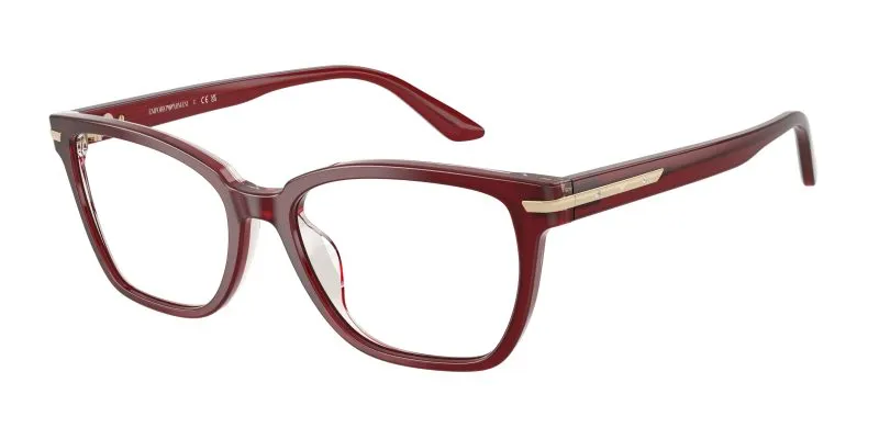 Emporio Armani EA3282BU 6377 แว่นสายตาอะซิเตทบอร์โดประกาย Cat-Eye สำหรับผู้หญิง Emporio Armani EA3282BU 6377 แว่นสายตาอะซิเตทบอร์โดประกาย Cat-Eye สำหรับผู้หญิง