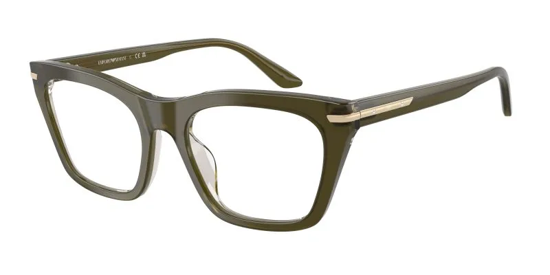 Emporio Armani EA3283BU 6378 แว่นสายตาอะซิเตทเขียวเข้ม Cat-Eye สำหรับผู้หญิง