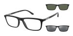 Emporio Armani EA4160 50421W แว่นกันแดดกรอบฉีดดำด้านเลนส์ใส สำหรับผู้ชาย