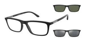 Emporio Armani EA4160 50421W แว่นกันแดดกรอบฉีดดำด้านเลนส์ใส สำหรับผู้ชาย
