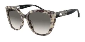 Emporio Armani EA4214U 605811 แว่นกันแดดอะซิเตทฮาวานาครีม Butterfly Gradient Grey สำหรับผู้หญิง