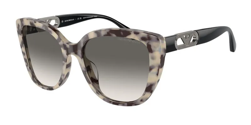Emporio Armani EA4214U 605811 แว่นกันแดดอะซิเตทฮาวานาครีม Butterfly Gradient Grey สำหรับผู้หญิง