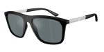Emporio Armani EA4237F 50016G แว่นกันแดดอะซิเตทดำด้าน Square XXL เลนส์ Mirror Black
