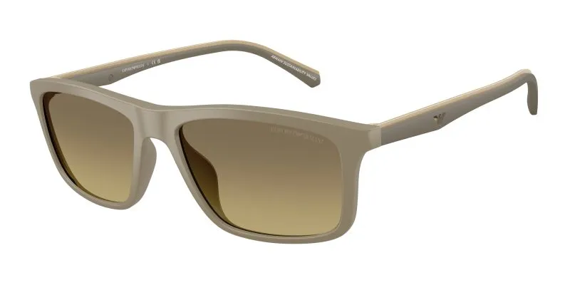 Emporio Armani EA4257U 5437G9 แว่นกันแดดกรอบฉีดเบจด้าน Brown Gradient สำหรับผู้ชาย