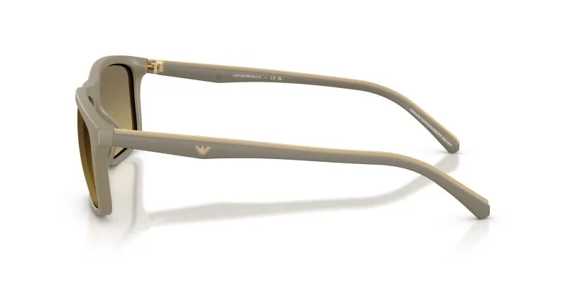 แว่นกันแดด Emporio Armani EA4257U 5437G9 มุมข้าง Pillow Beige Gold