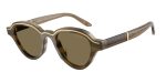 Emporio Armani EA4264U 633873 แว่นกันแดดอะซิเตท Brown Striped Beige Irregular Shape Trend