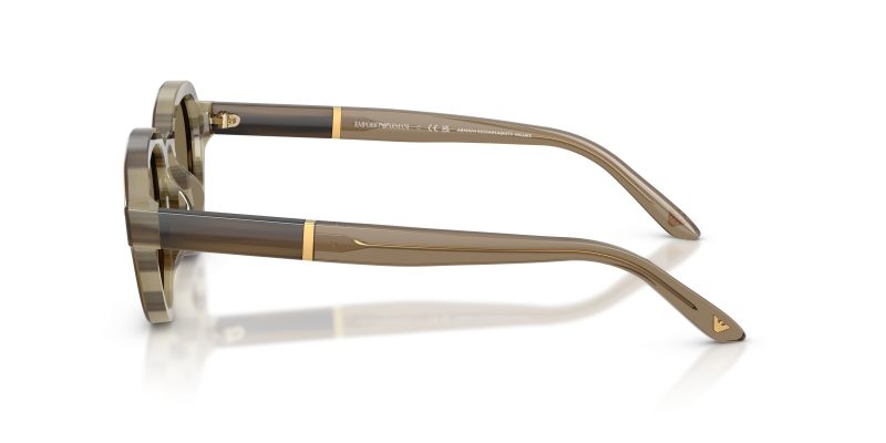 แว่นกันแดด Emporio Armani EA4264U 633873 มุมข้าง Irregular Brown Beige