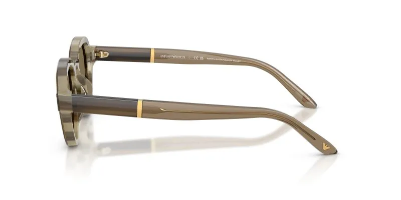 แว่นกันแดด Emporio Armani EA4264U 633873 มุมข้าง Irregular Brown Beige