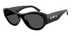 Emporio Armani EA4265U 501787 แว่นกันแดดอะซิเตทดำ Shield Wrap Y2K สำหรับผู้หญิง