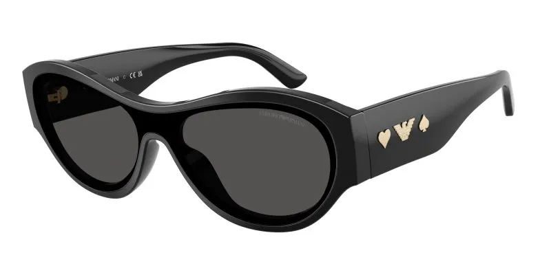 Emporio Armani EA4265U 501787 แว่นกันแดดอะซิเตทดำ Shield Wrap Y2K สำหรับผู้หญิง Emporio Armani EA4265U 501787 แว่นกันแดดอะซิเตทดำ Shield Wrap Y2K สำหรับผู้หญิง