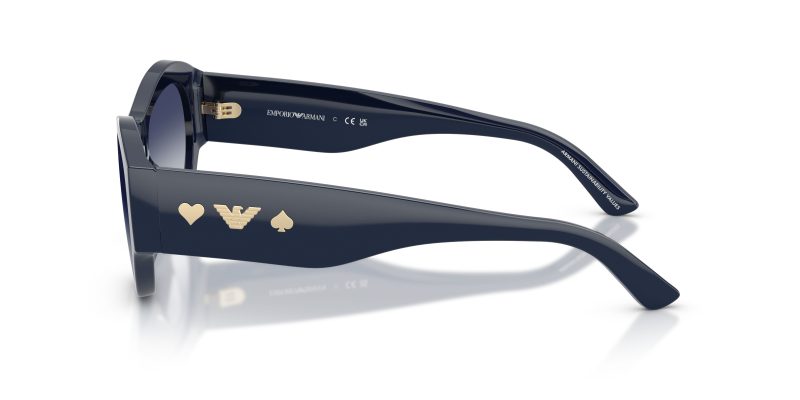 แว่นกันแดด Emporio Armani EA4265U 60398S มุมข้าง Shield Blue Y2K