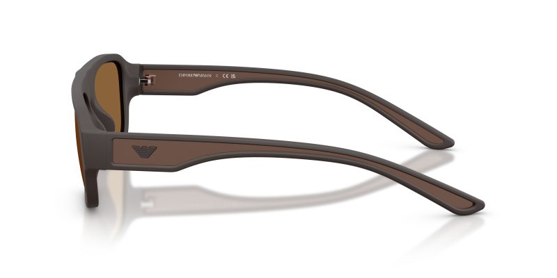 แว่นกันแดด Emporio Armani EA4266U 618673 มุมข้าง Rubberized Brown