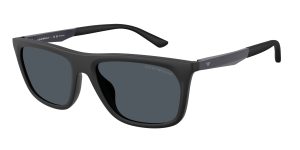 Emporio Armani EA4272U 637387 แว่นกันแดดกรอบฉีดดำด้าน Pillow XXL เลนส์เทาเข้ม สำหรับผู้ชาย