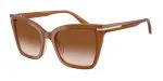 Emporio Armani EA4273BU 637613 แว่นกันแดดอะซิเตท Tobacco Brown Square สำหรับผู้หญิง