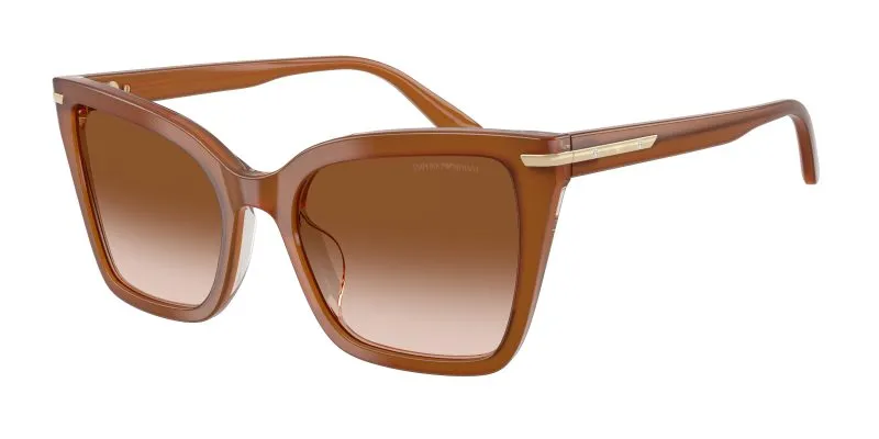 Emporio Armani EA4273BU 637613 แว่นกันแดดอะซิเตท Tobacco Brown Square สำหรับผู้หญิง