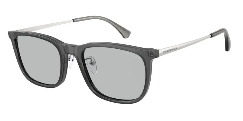 Emporio Armani EA4275D 502987 แว่นกันแดดอะซิเตทเทาโปร่งใส Square XL Asian Fit เลนส์เทาอ่อน สำหรับผู้ชาย Emporio Armani EA4275D 502987 แว่นกันแดดอะซิเตทเทาโปร่งใส Square XL Asian Fit เลนส์เทาอ่อน สำหรับผู้ชาย