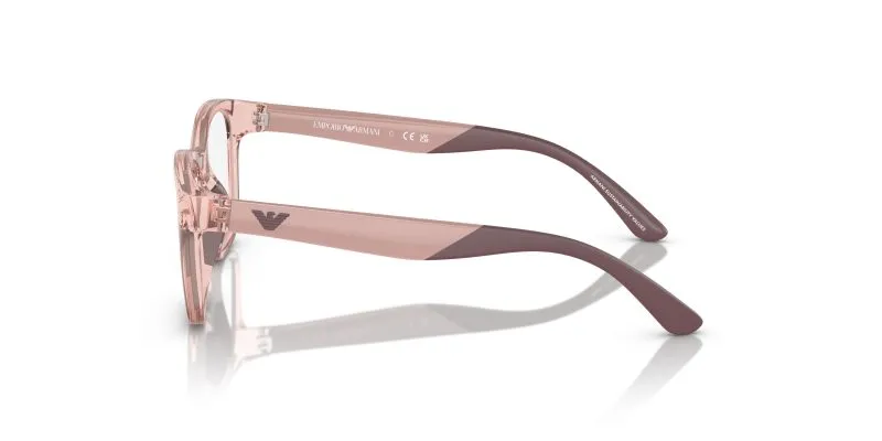 แว่นสายตา Emporio Armani EK3003F 5544 มุมข้าง ชมพูโปร่งใสประกาย