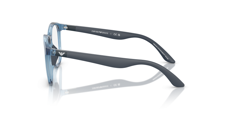 แว่นสายตา Emporio Armani EK3004 6210 มุมข้าง น้ำเงินโปร่งใสประกาย