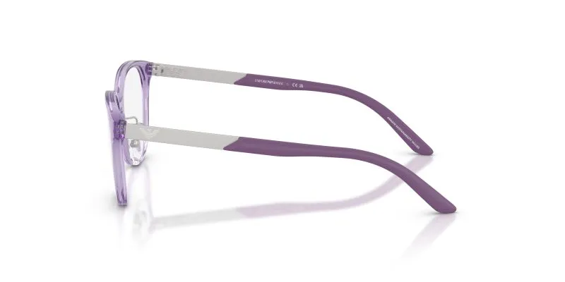 แว่นสายตา Emporio Armani EK3010 6280 มุมข้าง ม่วงโปร่งใสประกาย