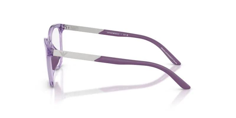 แว่นสายตา Emporio Armani EK3011U 6280 มุมข้าง ม่วงโปร่งใสประกาย